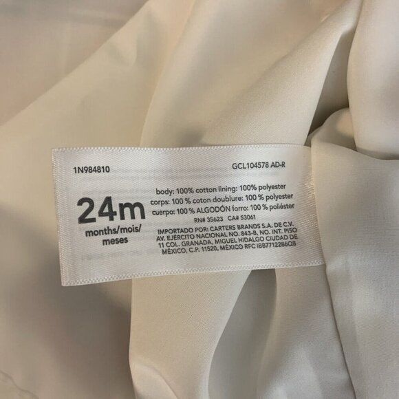 Carter's Short Sleeve Plaid Holiday Dress Tartan Red Christmas Girls 24 Months - Picture 8 of 11